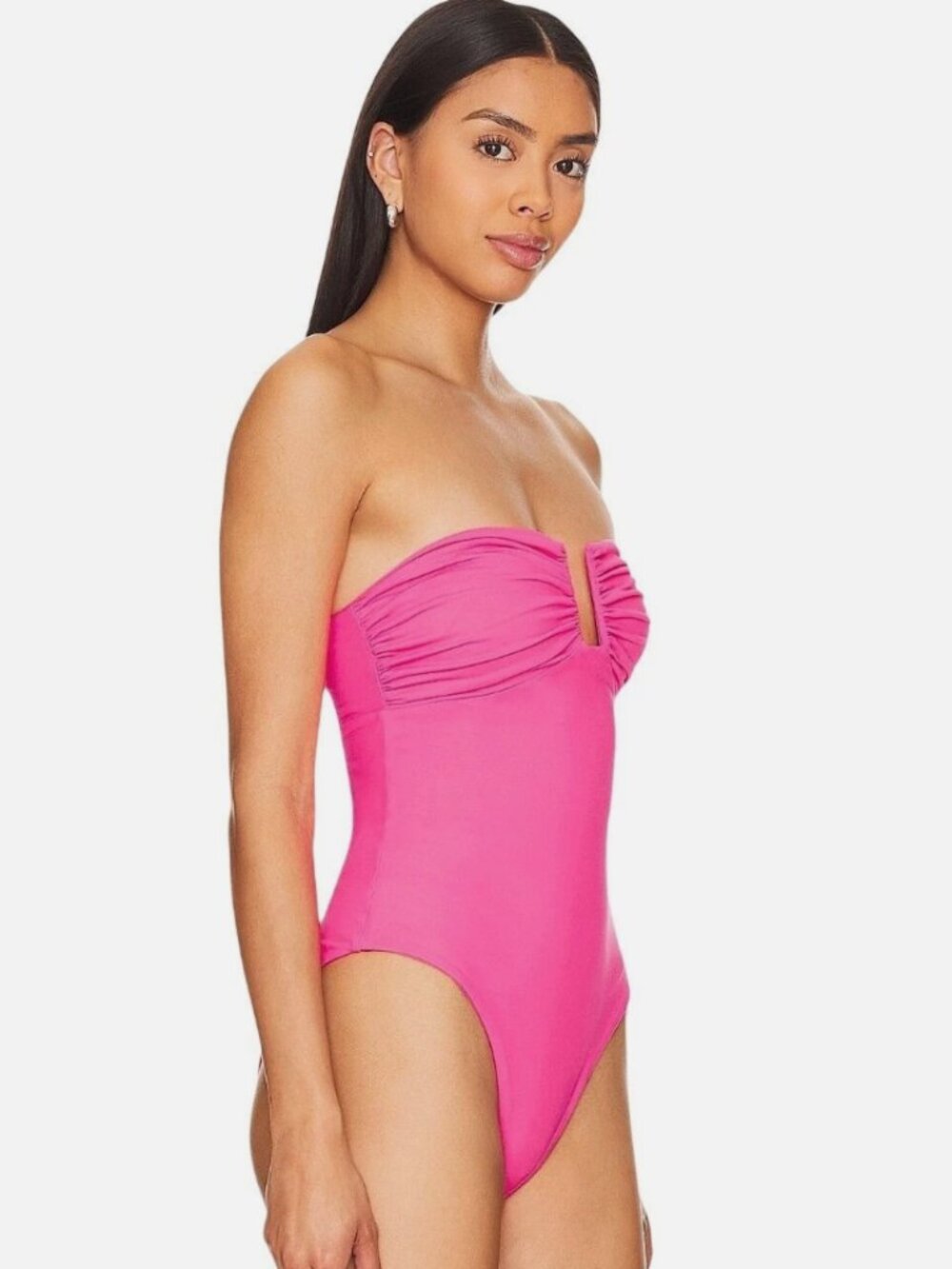 NWOT SUSANA MONACO X REVOLVE Bodysuit Shocking Pink Small